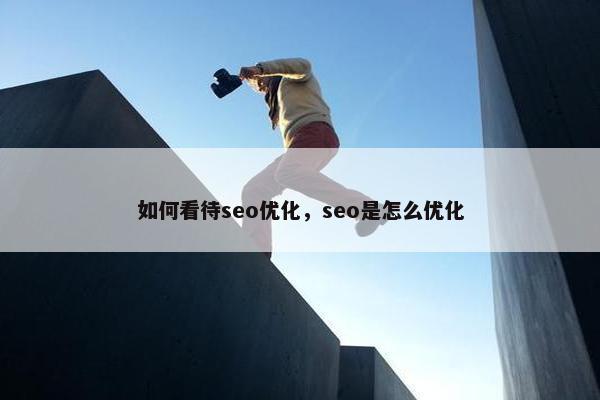 如何看待seo优化，seo是怎么优化