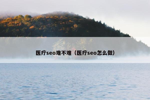 医疗seo难不难（医疗seo怎么做）