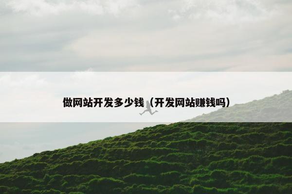 做网站开发多少钱（开发网站赚钱吗）