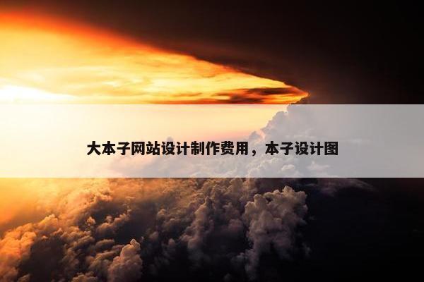 大本子网站设计制作费用，本子设计图