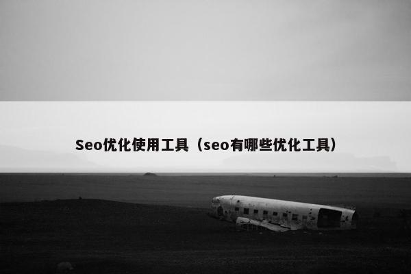 Seo优化使用工具（seo有哪些优化工具）