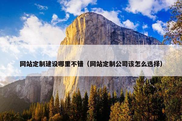 网站定制建设哪里不错（网站定制公司该怎么选择）