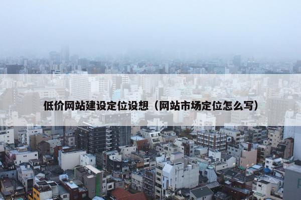 低价网站建设定位设想（网站市场定位怎么写）