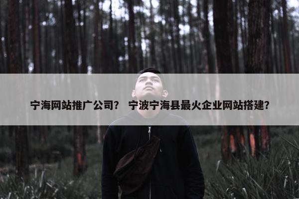宁海网站推广公司？ 宁波宁海县最火企业网站搭建？