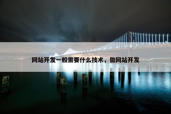 网站开发一般需要什么技术，做网站开发