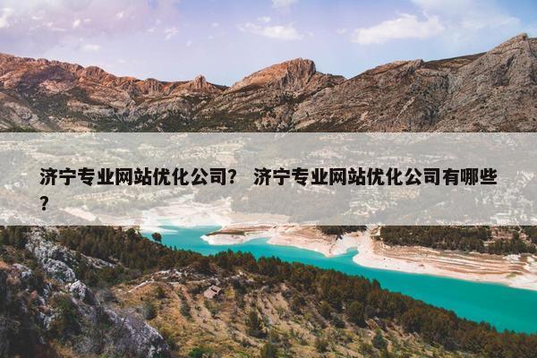 济宁专业网站优化公司？ 济宁专业网站优化公司有哪些？