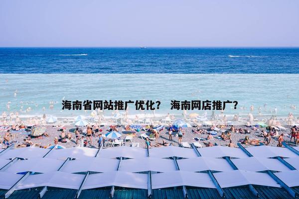 海南省网站推广优化？ 海南网店推广？