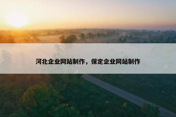 河北企业网站制作，保定企业网站制作