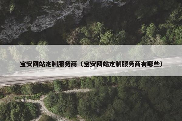 宝安网站定制服务商（宝安网站定制服务商有哪些）