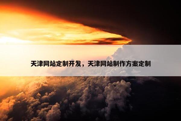 天津网站定制开发，天津网站制作方案定制