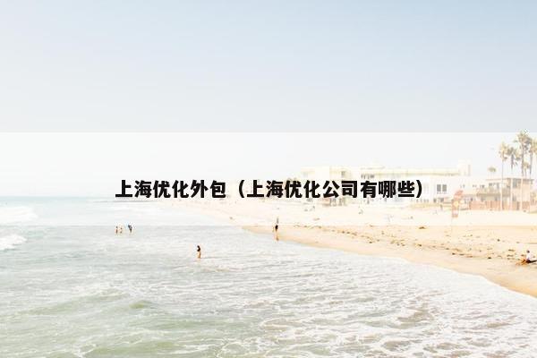 上海优化外包（上海优化公司有哪些）