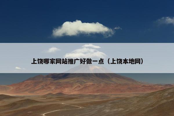 上饶哪家网站推广好做一点（上饶本地网）