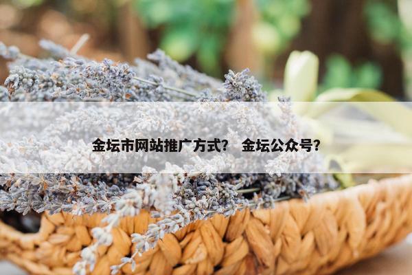金坛市网站推广方式？ 金坛公众号？