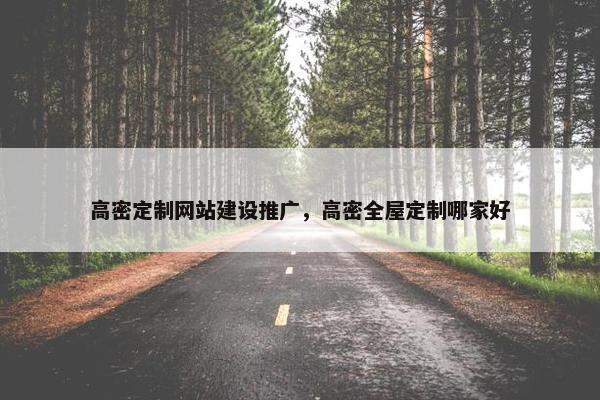 高密定制网站建设推广，高密全屋定制哪家好