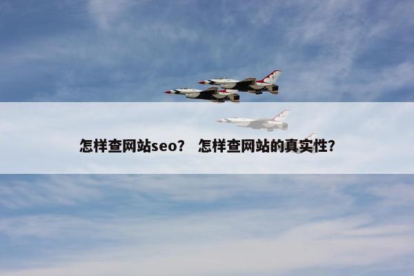 怎样查网站seo？ 怎样查网站的真实性？