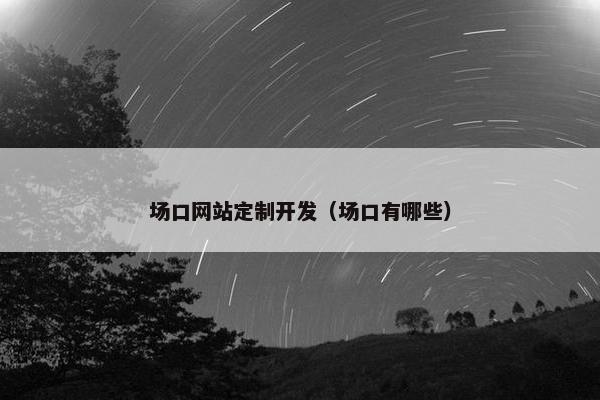 场口网站定制开发（场口有哪些）