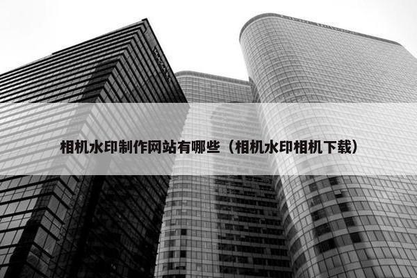 相机水印制作网站有哪些（相机水印相机下载）