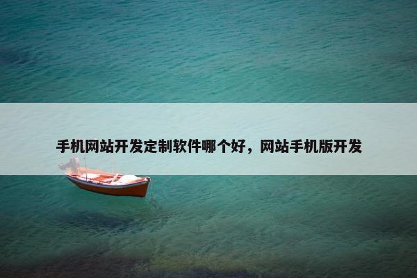 手机网站开发定制软件哪个好，网站手机版开发