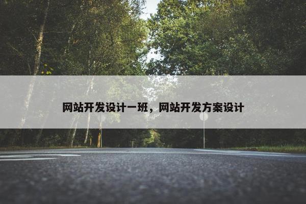 网站开发设计一班，网站开发方案设计