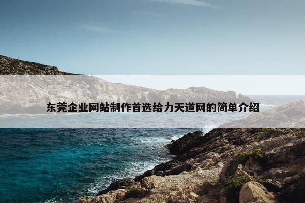 东莞企业网站制作首选给力天道网的简单介绍