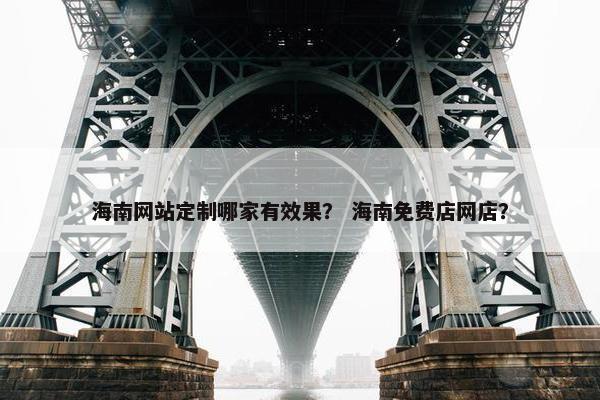 海南网站定制哪家有效果？ 海南免费店网店？