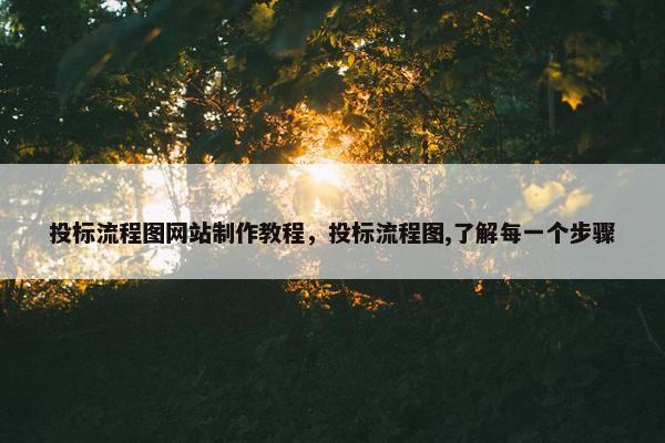投标流程图网站制作教程，投标流程图,了解每一个步骤