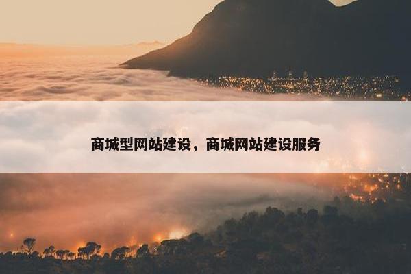 商城型网站建设，商城网站建设服务