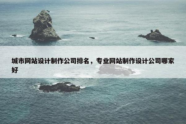 城市网站设计制作公司排名，专业网站制作设计公司哪家好