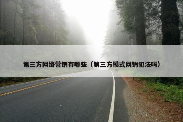 第三方网络营销有哪些（第三方模式网销犯法吗）