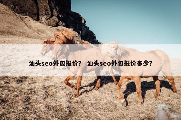 汕头seo外包报价？ 汕头seo外包报价多少？