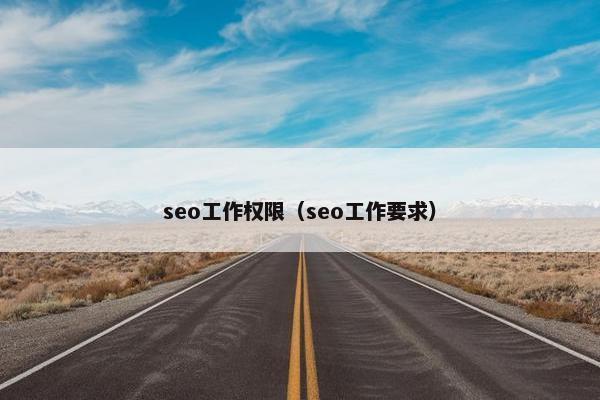 seo工作权限（seo工作要求）