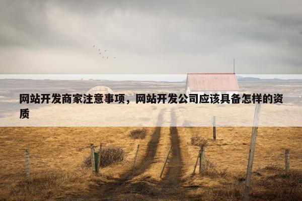 网站开发商家注意事项，网站开发公司应该具备怎样的资质