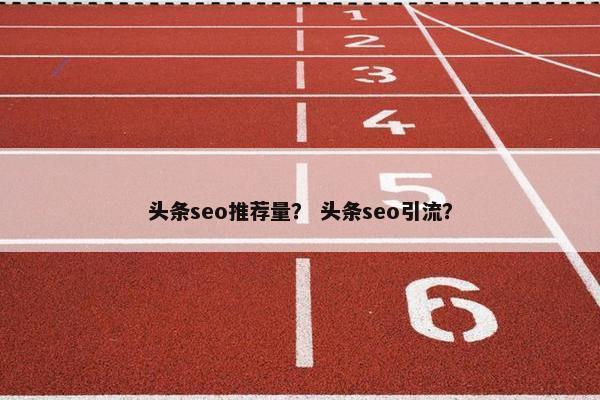 头条seo推荐量？ 头条seo引流？