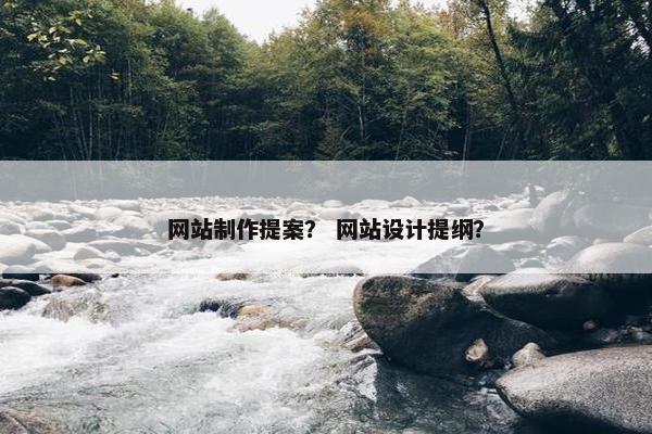 网站制作提案？ 网站设计提纲？