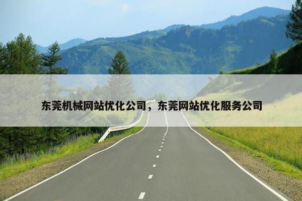 东莞机械网站优化公司，东莞网站优化服务公司