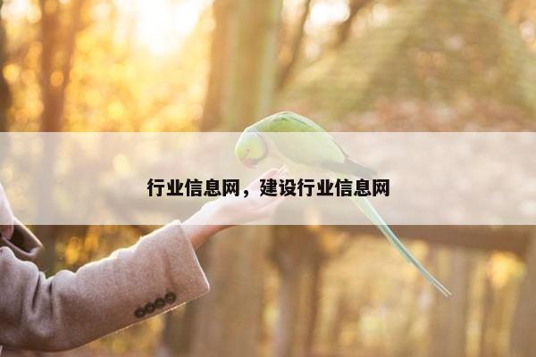 行业信息网，建设行业信息网