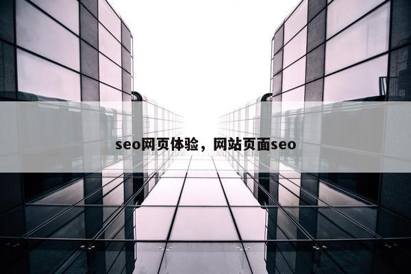 seo网页体验，网站页面seo