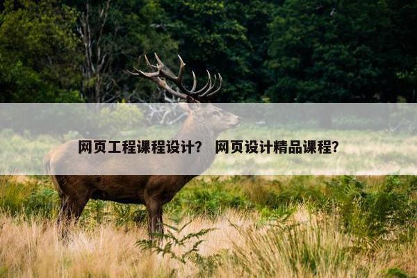 网页工程课程设计？ 网页设计精品课程？