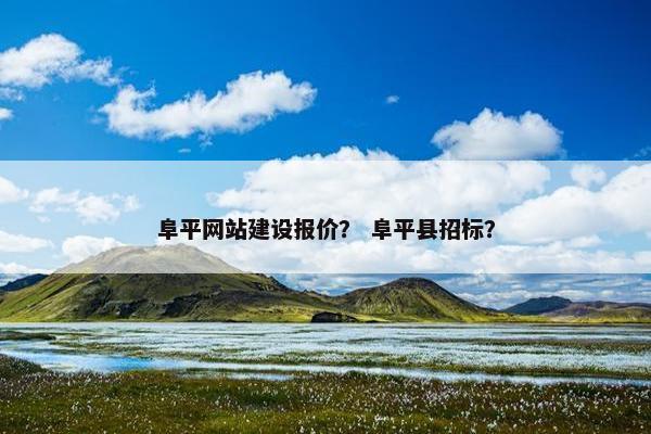 阜平网站建设报价？ 阜平县招标？