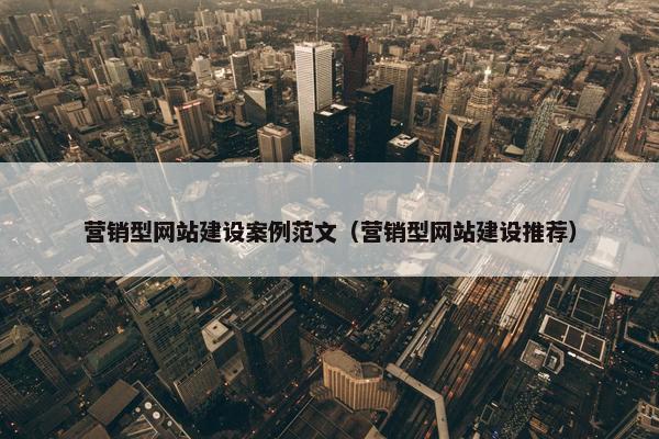 营销型网站建设案例范文（营销型网站建设推荐）