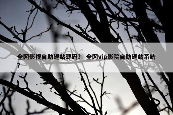 全网影视自助建站源码？ 全网vip影院自助建站系统？