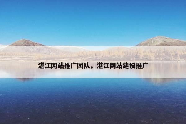 湛江网站推广团队，湛江网站建设推广