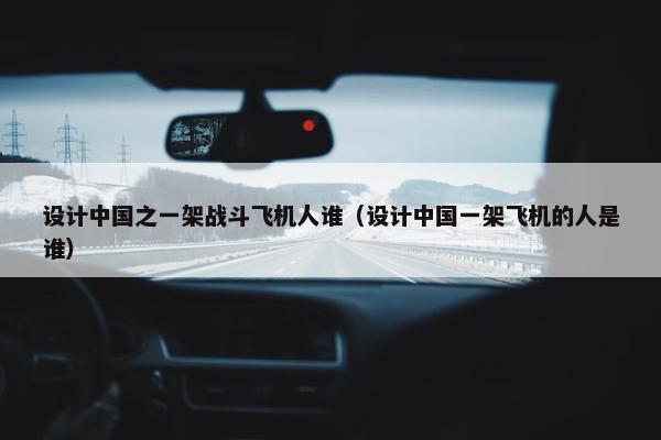 设计中国之一架战斗飞机人谁（设计中国一架飞机的人是谁）