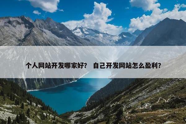 个人网站开发哪家好？ 自己开发网站怎么盈利？