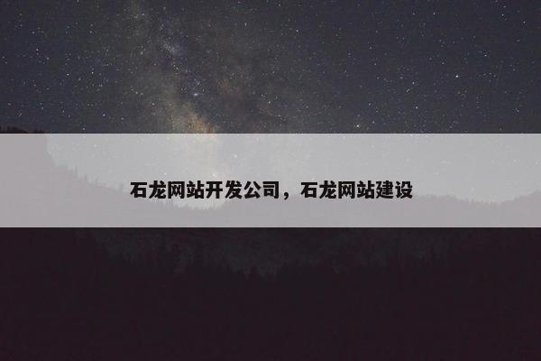 石龙网站开发公司，石龙网站建设