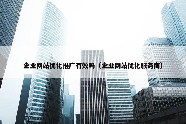企业网站优化推广有效吗（企业网站优化服务商）