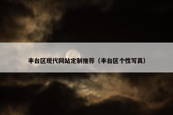 丰台区现代网站定制推荐（丰台区个性写真）