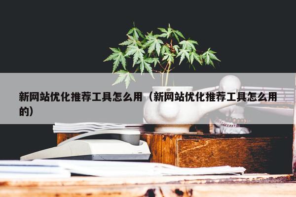 新网站优化推荐工具怎么用（新网站优化推荐工具怎么用的）