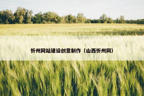 忻州网站建设创意制作（山西忻州网）