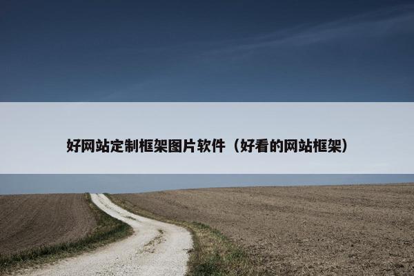 好网站定制框架图片软件（好看的网站框架）